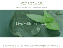 Tablet Screenshot of livingbalancekc.com